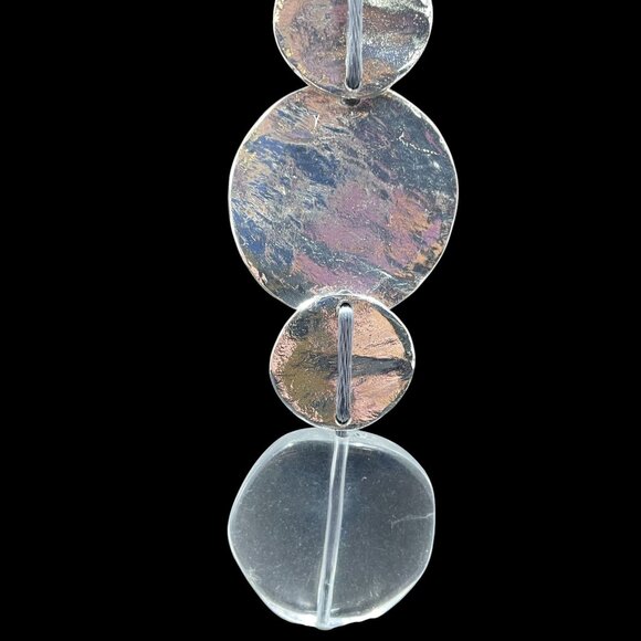 Chicos Frost Iridescent Beaded Statement Necklace Mermaid Coastal Resort - Picture 3 of 8